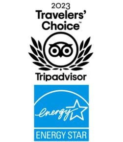 trip advisor traveler's choice logo with energy star logo
